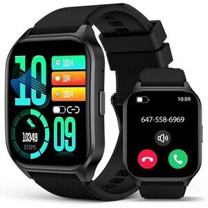 Smart Watch (Answer/Make Call), 2.06" Curved AMOLED Screen Smartwatch for Men Wo
